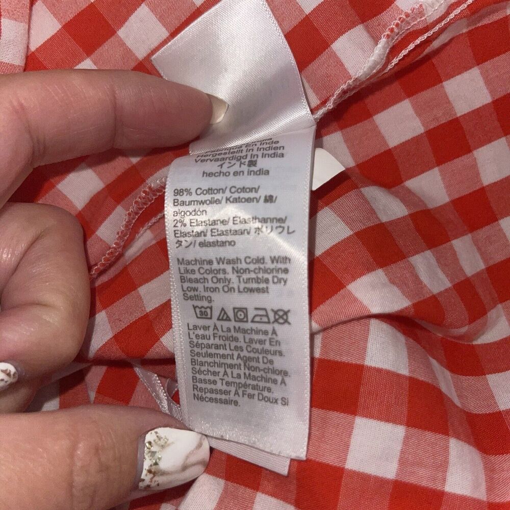 J. Crew One Shoulder Gingham Blouse - Picture 7 of 7